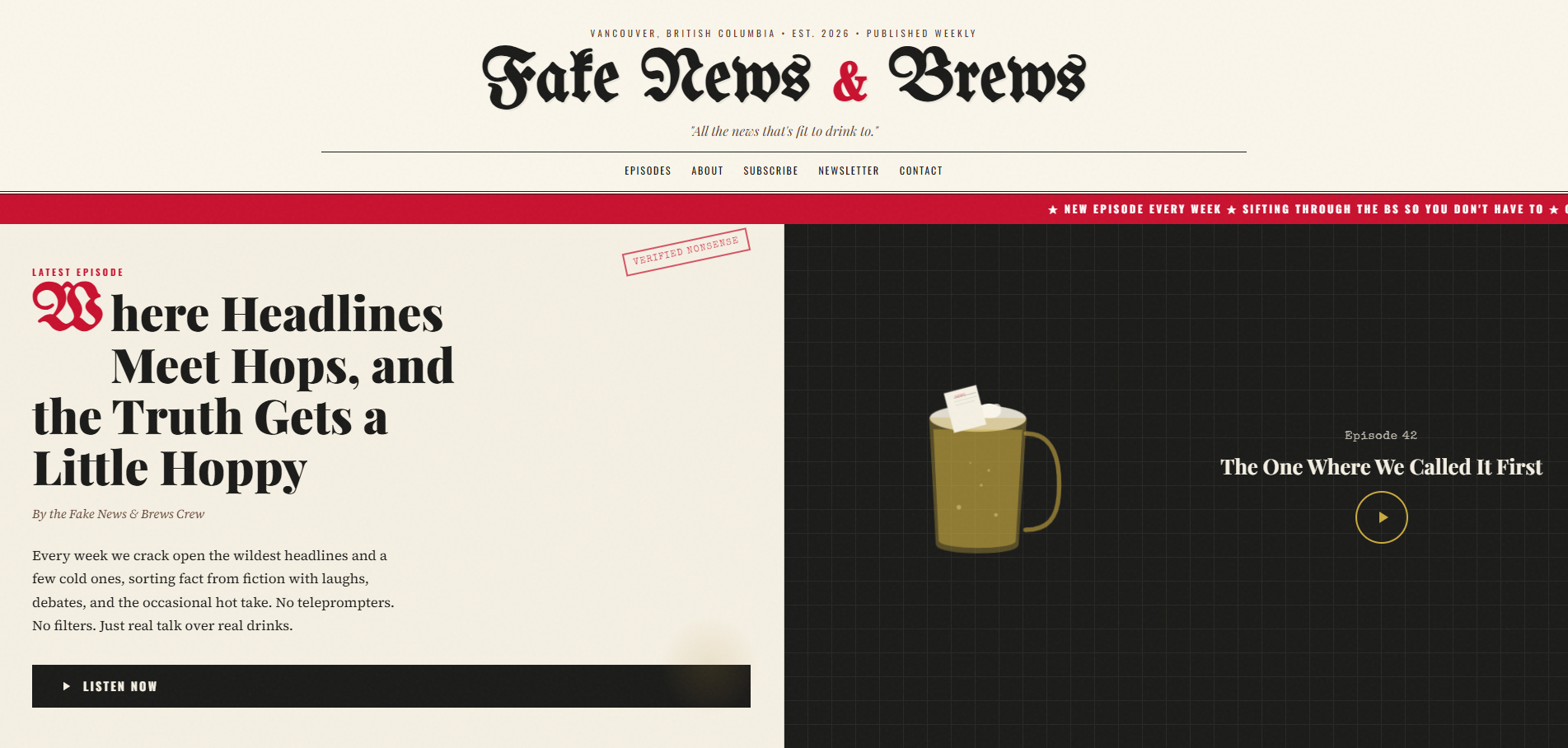 Fake News and Brews